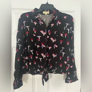 Like New Mushroom Button Down Shirt L